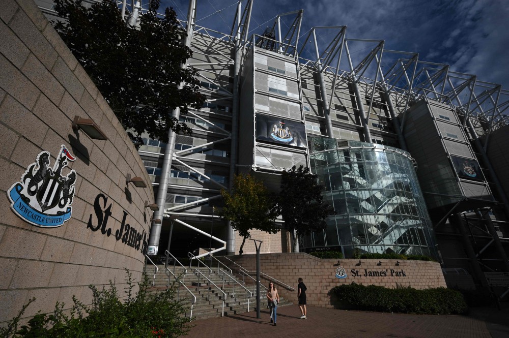 Stadion klub sepak bola Newcastle United St James Park di Newcastle.AFP/OLI SCARFF